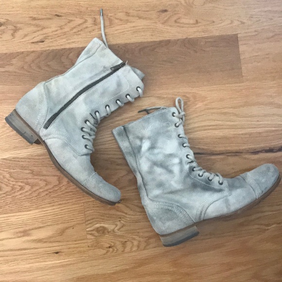 RARE FIND cream All Saints combat boots - Picture 4 of 10